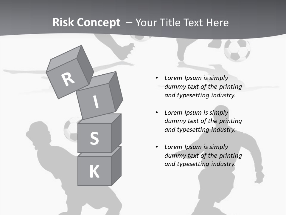 A Silhouette Of A Man Kicking A Soccer Ball PowerPoint Template