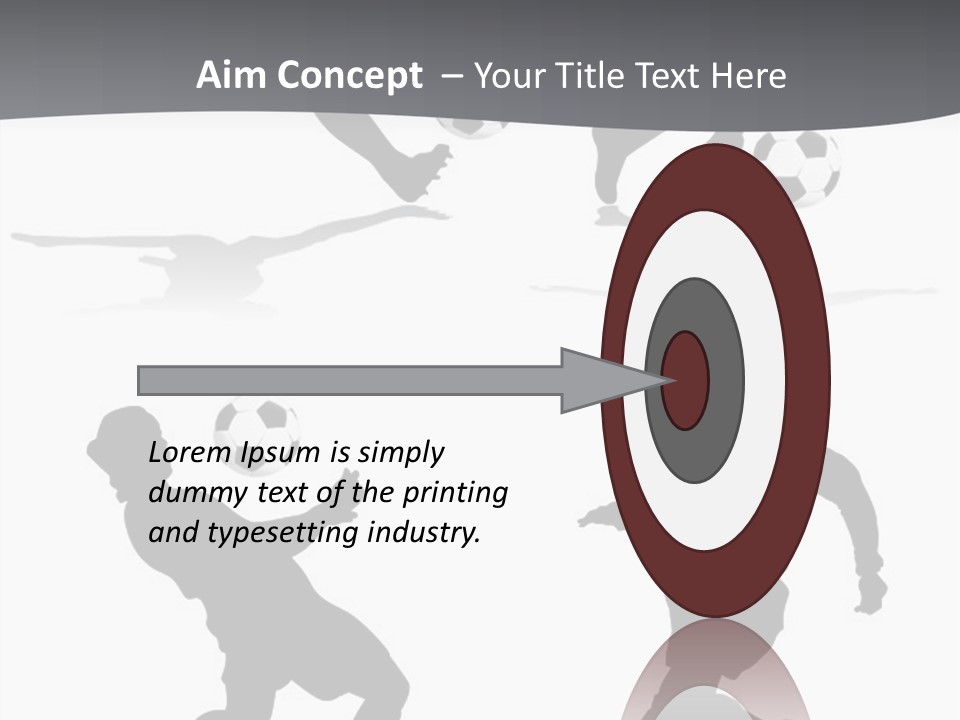 A Silhouette Of A Man Kicking A Soccer Ball PowerPoint Template