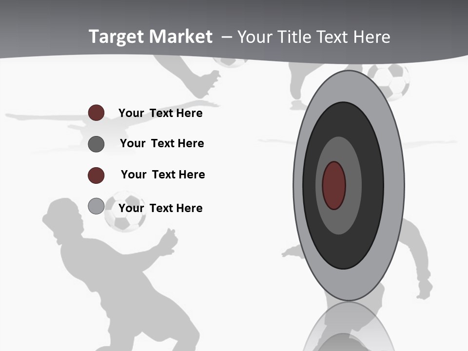 A Silhouette Of A Man Kicking A Soccer Ball PowerPoint Template