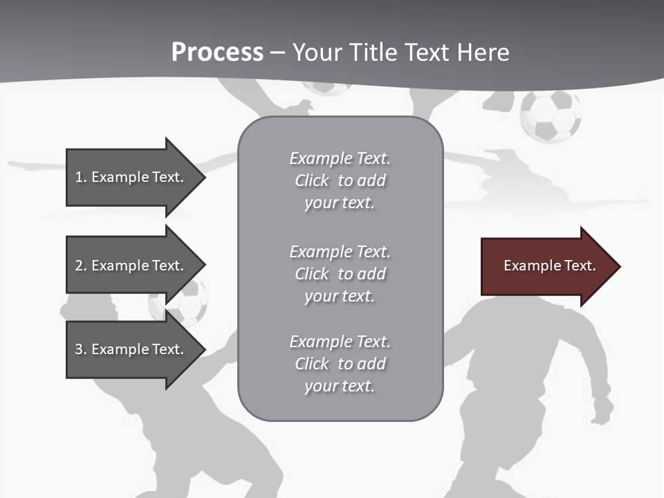 A Silhouette Of A Man Kicking A Soccer Ball PowerPoint Template