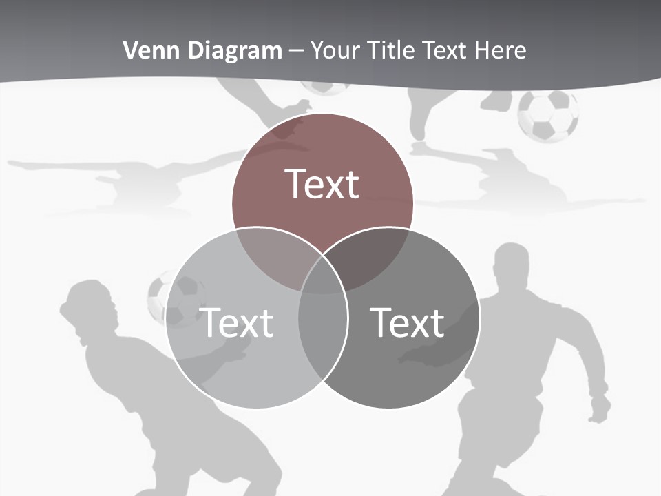 A Silhouette Of A Man Kicking A Soccer Ball PowerPoint Template