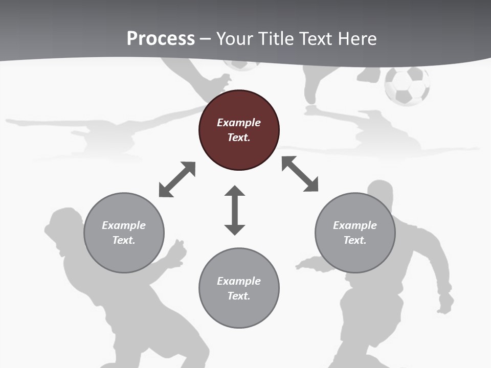 A Silhouette Of A Man Kicking A Soccer Ball PowerPoint Template
