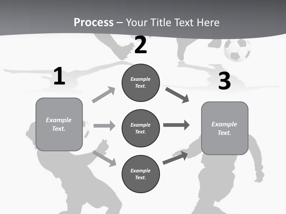 A Silhouette Of A Man Kicking A Soccer Ball PowerPoint Template