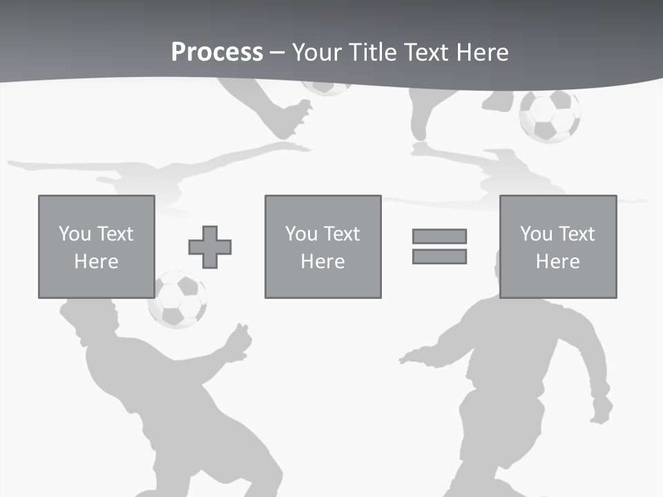 A Silhouette Of A Man Kicking A Soccer Ball PowerPoint Template