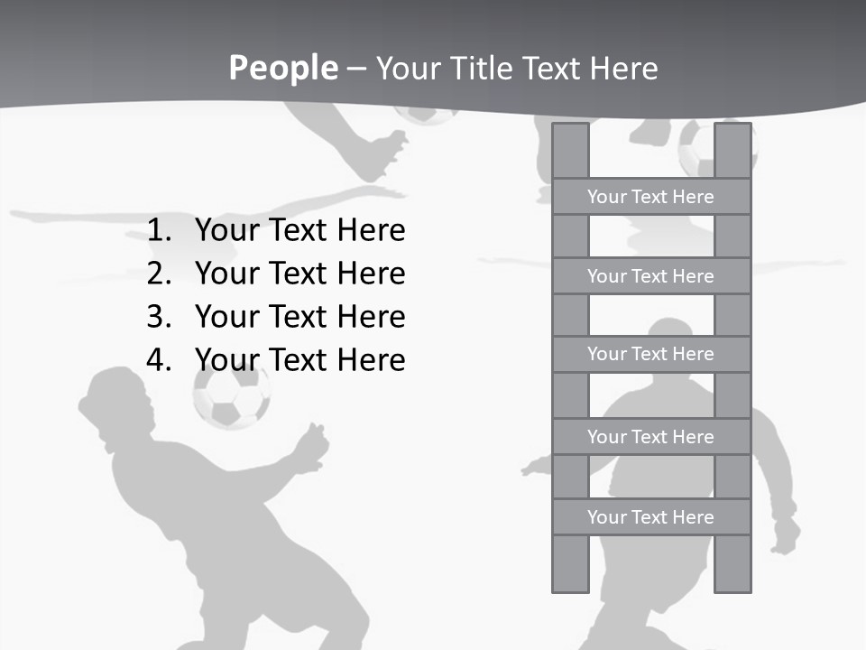 A Silhouette Of A Man Kicking A Soccer Ball PowerPoint Template