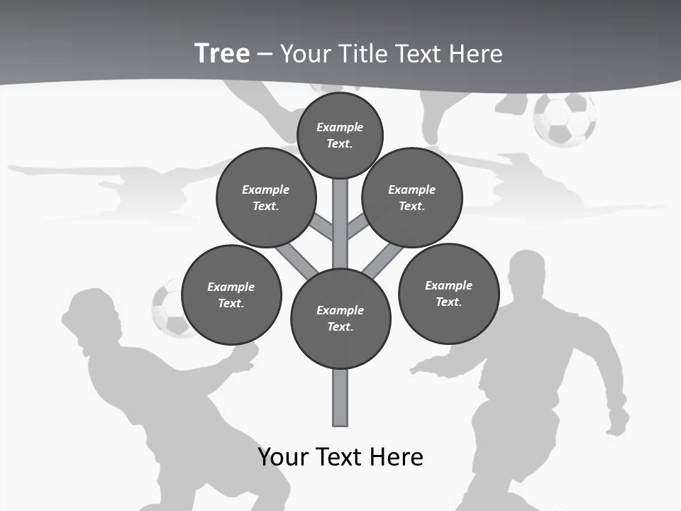 A Silhouette Of A Man Kicking A Soccer Ball PowerPoint Template