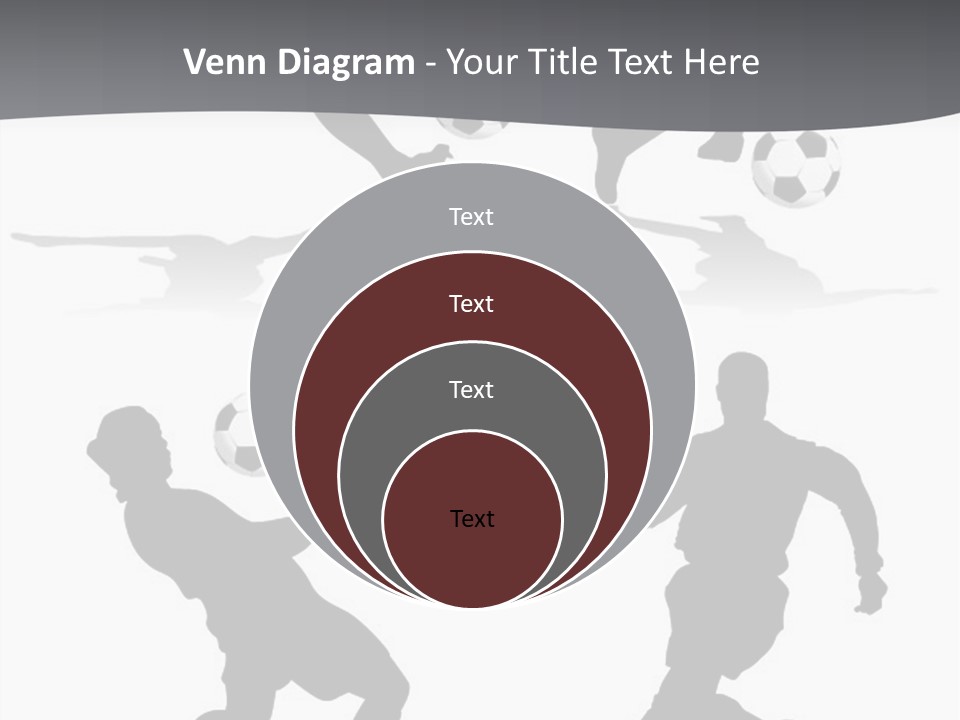 A Silhouette Of A Man Kicking A Soccer Ball PowerPoint Template