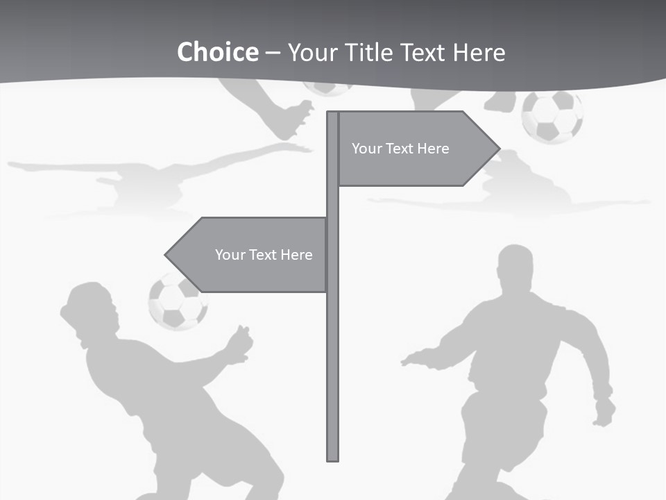 A Silhouette Of A Man Kicking A Soccer Ball PowerPoint Template