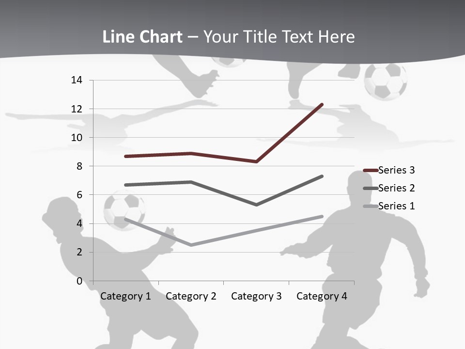 A Silhouette Of A Man Kicking A Soccer Ball PowerPoint Template