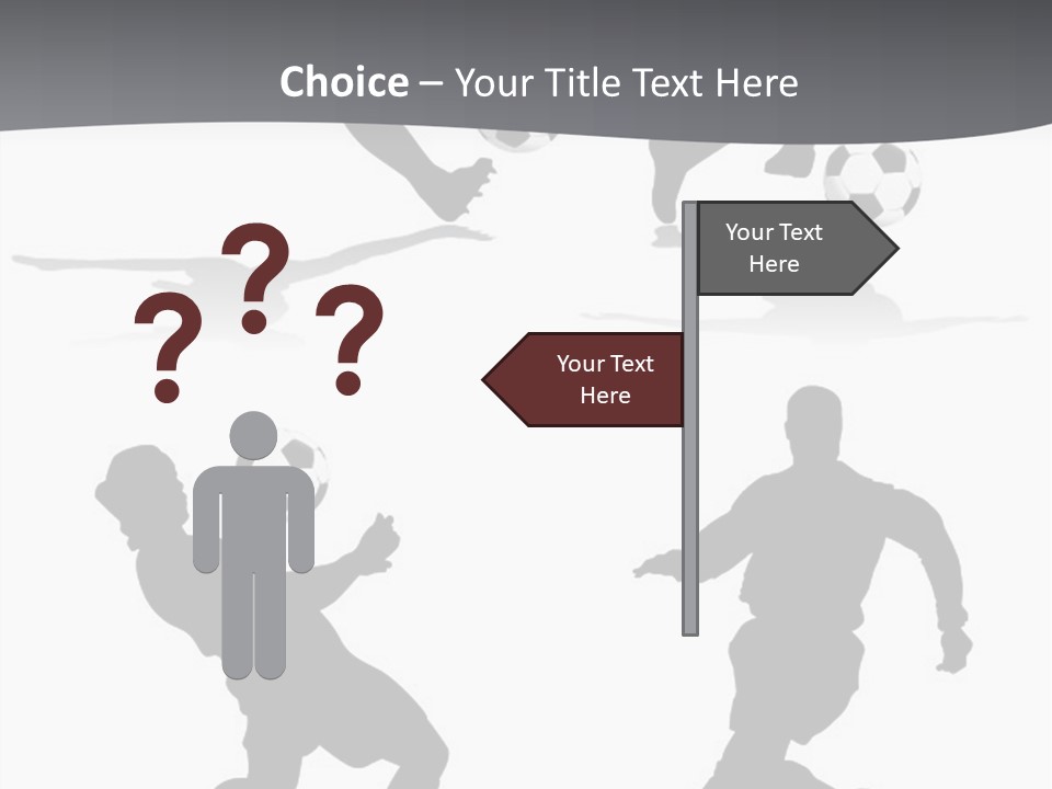 A Silhouette Of A Man Kicking A Soccer Ball PowerPoint Template