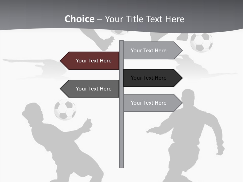 A Silhouette Of A Man Kicking A Soccer Ball PowerPoint Template