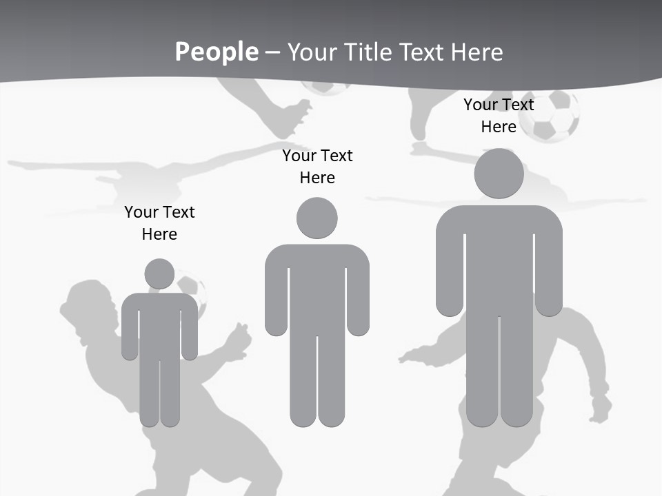 A Silhouette Of A Man Kicking A Soccer Ball PowerPoint Template