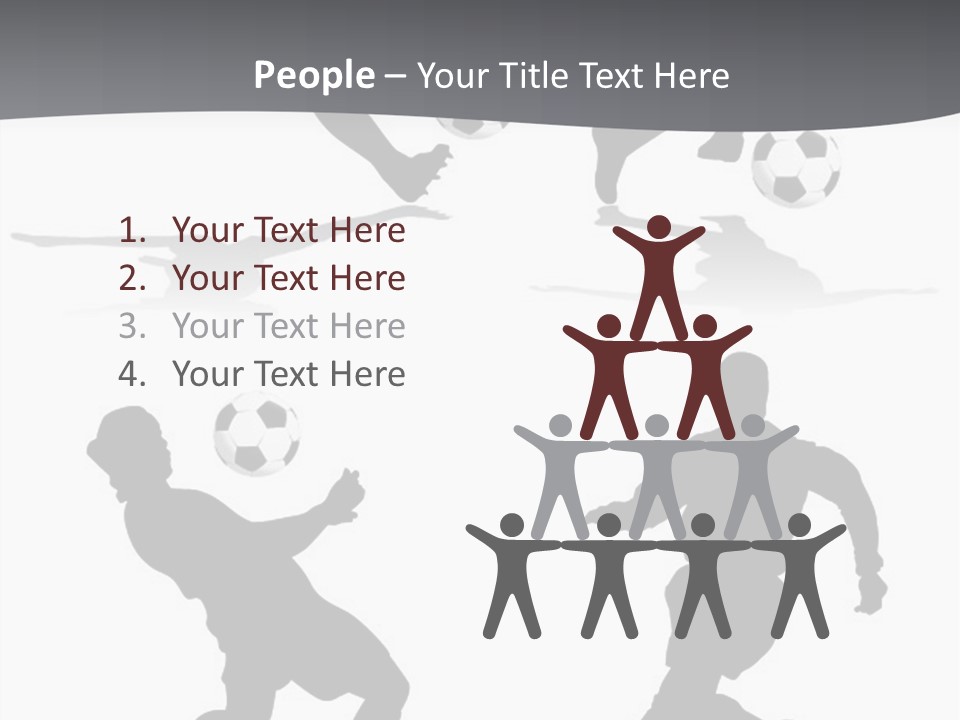 A Silhouette Of A Man Kicking A Soccer Ball PowerPoint Template