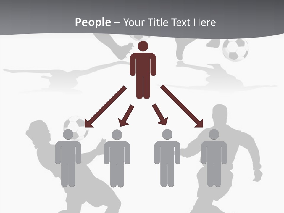 A Silhouette Of A Man Kicking A Soccer Ball PowerPoint Template