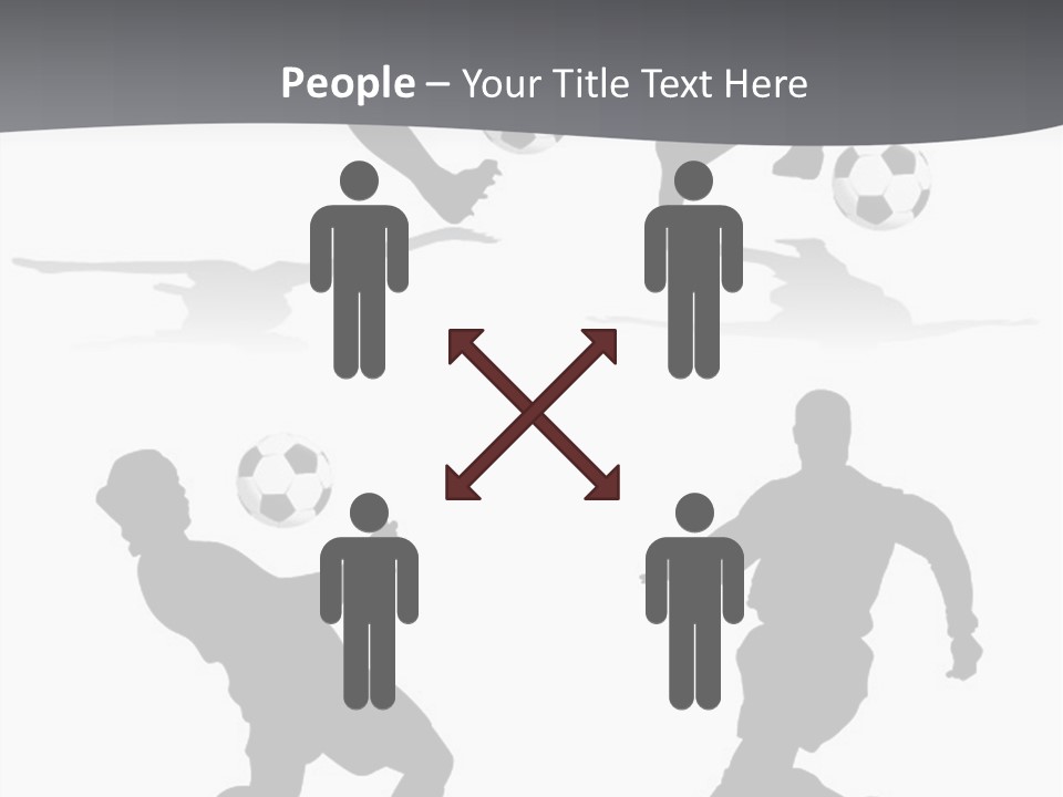 A Silhouette Of A Man Kicking A Soccer Ball PowerPoint Template