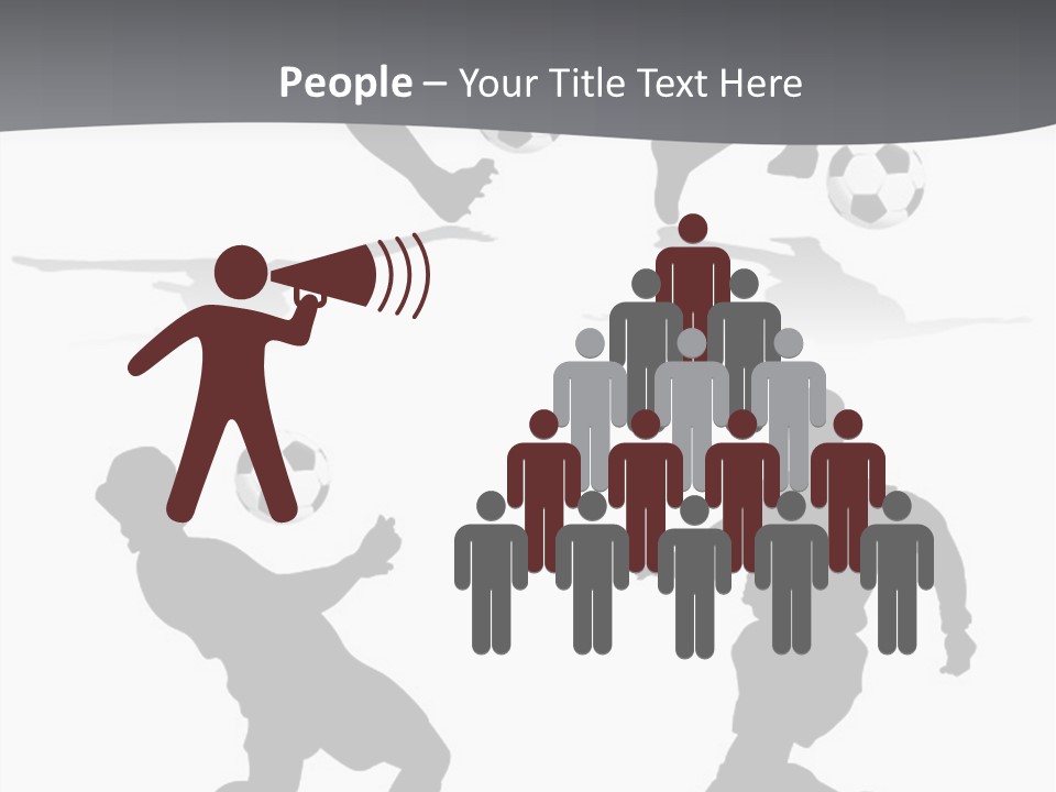 A Silhouette Of A Man Kicking A Soccer Ball PowerPoint Template