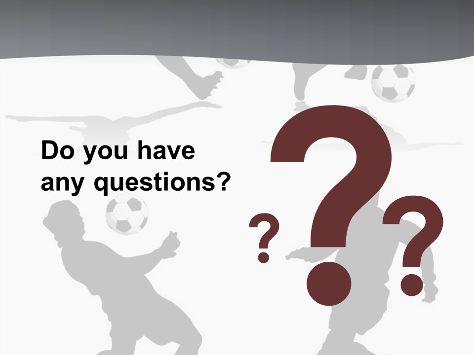 A Silhouette Of A Man Kicking A Soccer Ball PowerPoint Template