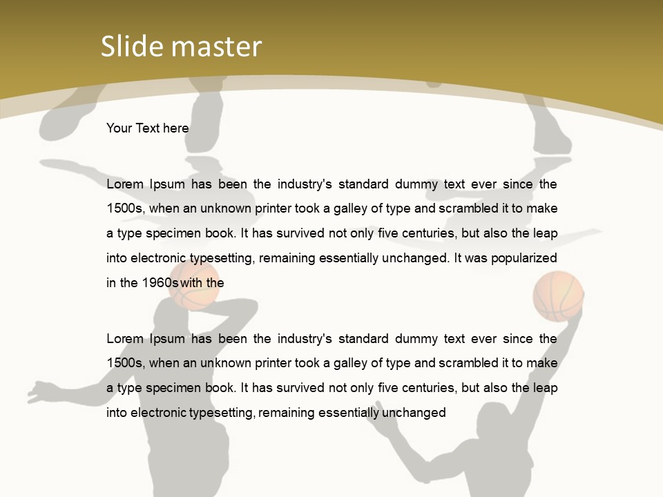 Player Black Dribble PowerPoint Template