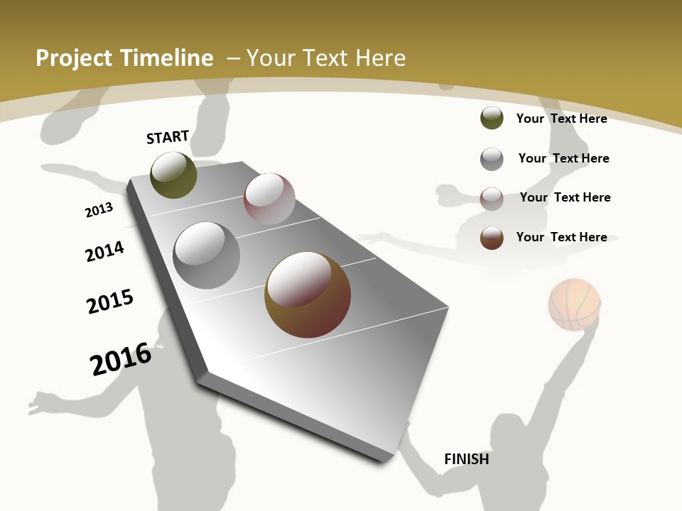 Player Black Dribble PowerPoint Template