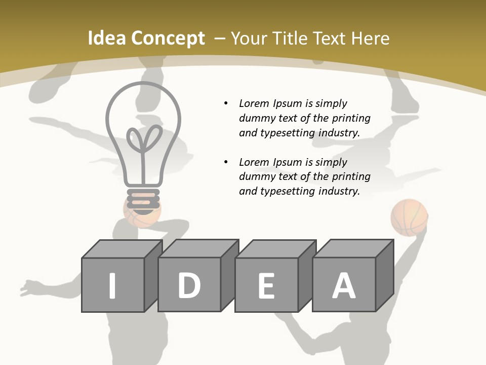 Player Black Dribble PowerPoint Template