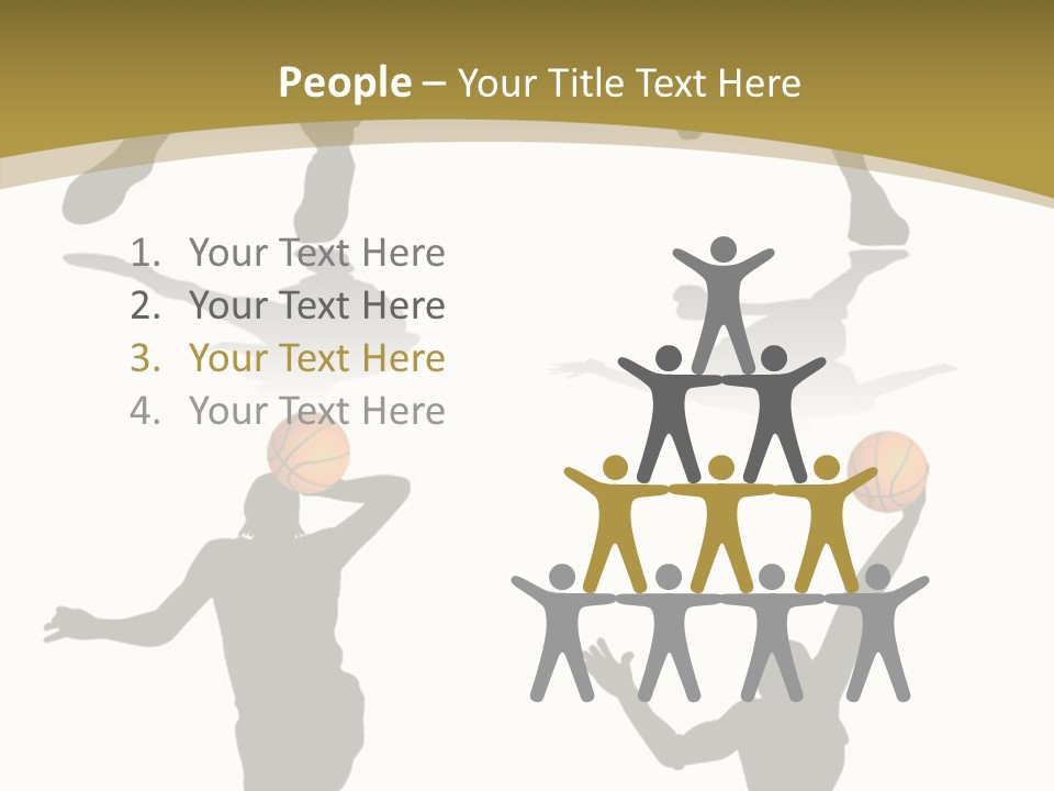 Player Black Dribble PowerPoint Template