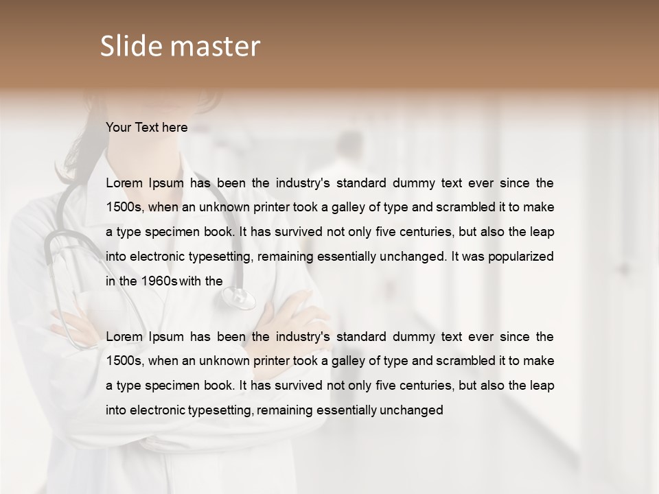 Caucasian Corridor Aid PowerPoint Template