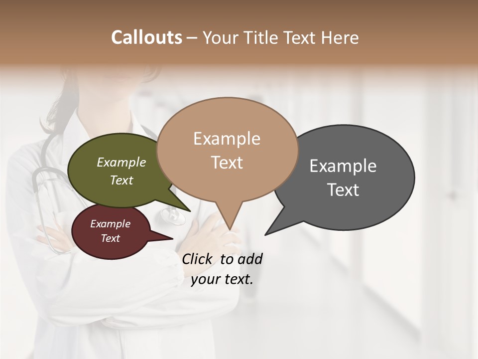 Caucasian Corridor Aid PowerPoint Template
