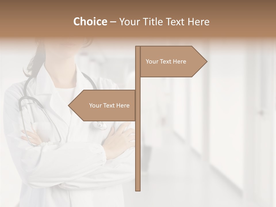 Caucasian Corridor Aid PowerPoint Template