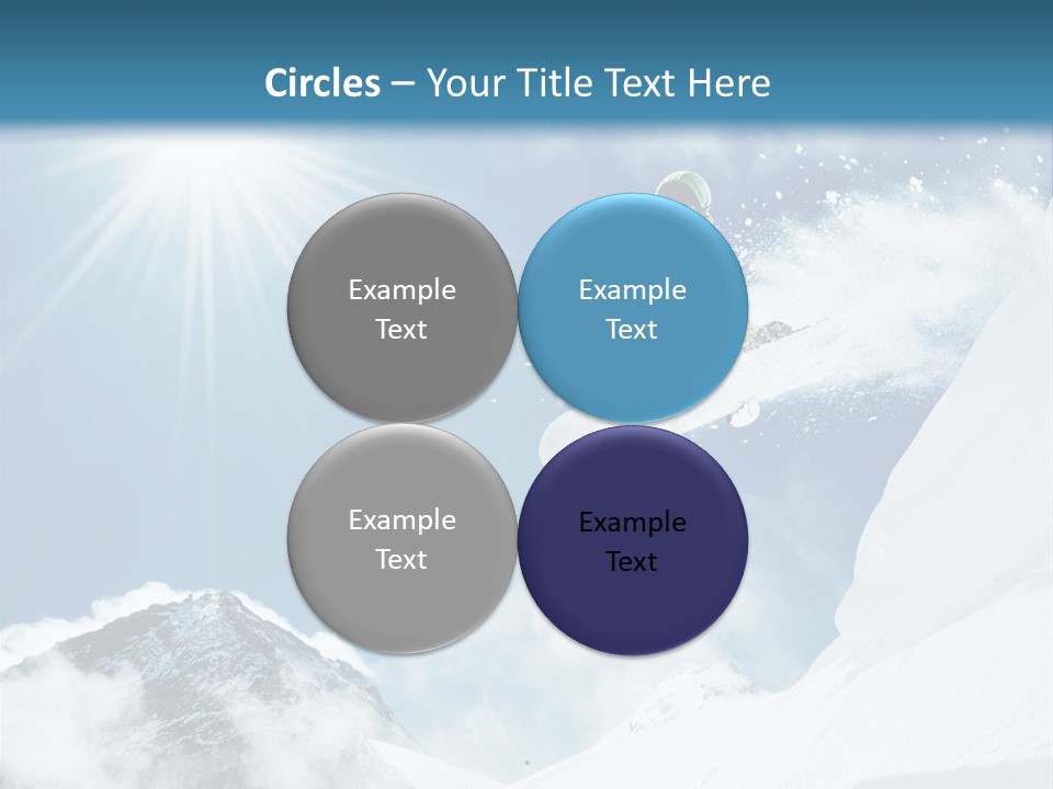 A Snowboarder In The Air On A Sunny Day PowerPoint Template