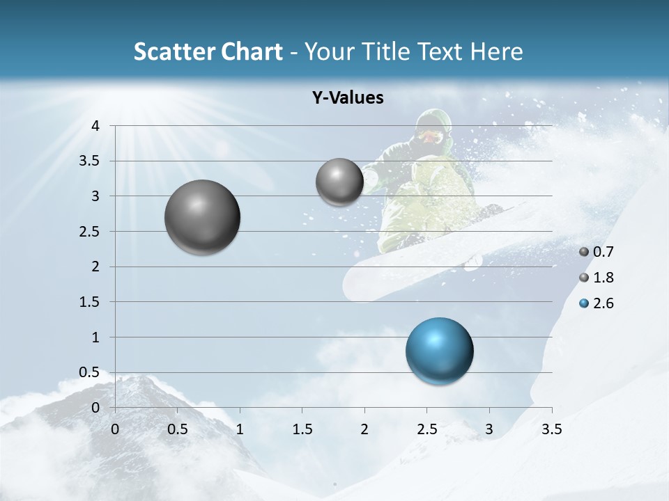 A Snowboarder In The Air On A Sunny Day PowerPoint Template