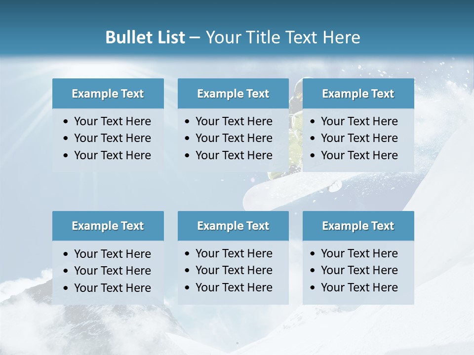 A Snowboarder In The Air On A Sunny Day PowerPoint Template