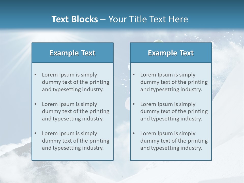A Snowboarder In The Air On A Sunny Day PowerPoint Template