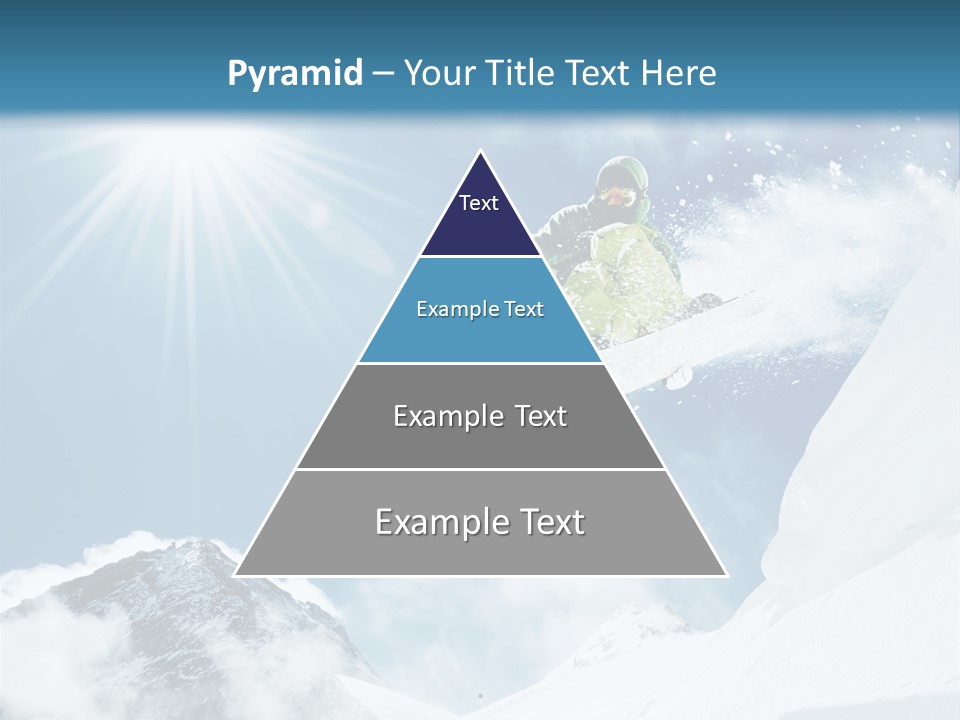 A Snowboarder In The Air On A Sunny Day PowerPoint Template