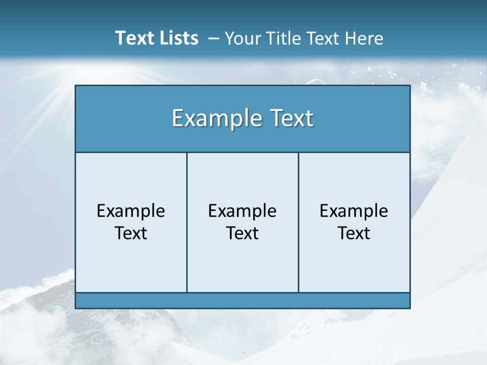 A Snowboarder In The Air On A Sunny Day PowerPoint Template