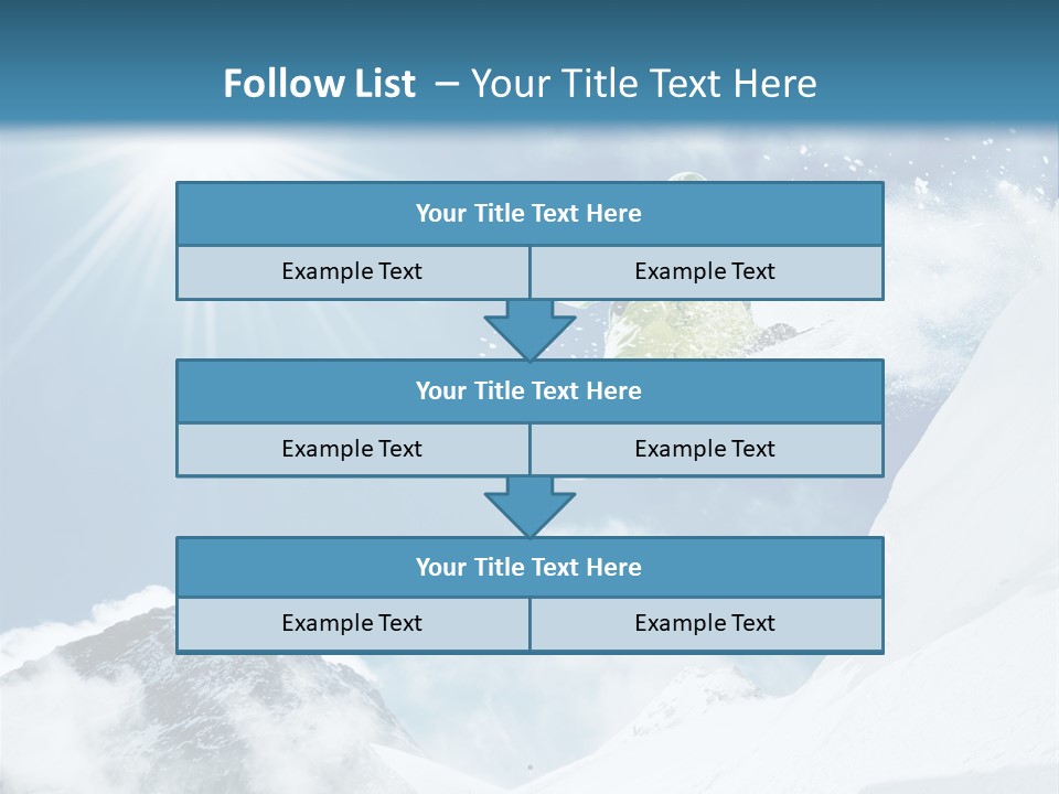 A Snowboarder In The Air On A Sunny Day PowerPoint Template