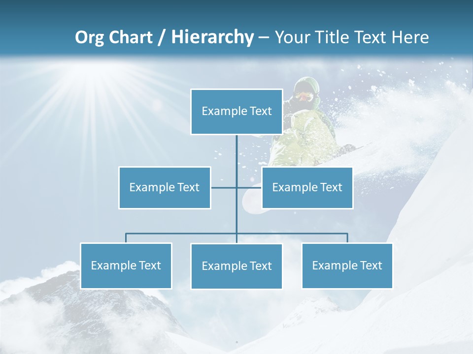 A Snowboarder In The Air On A Sunny Day PowerPoint Template