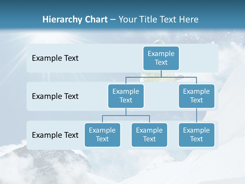 A Snowboarder In The Air On A Sunny Day PowerPoint Template