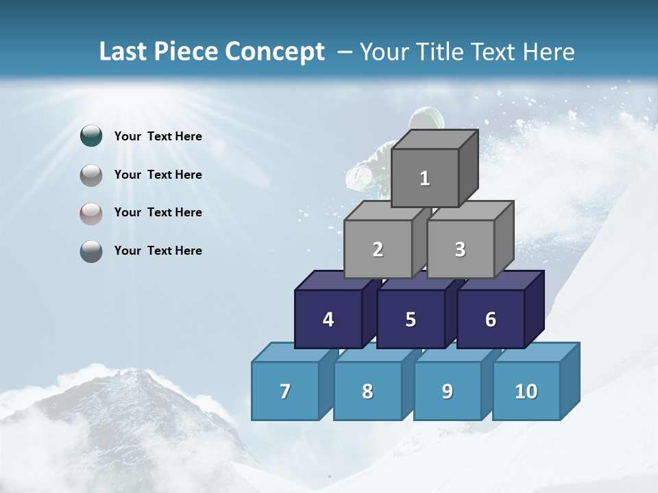 A Snowboarder In The Air On A Sunny Day PowerPoint Template