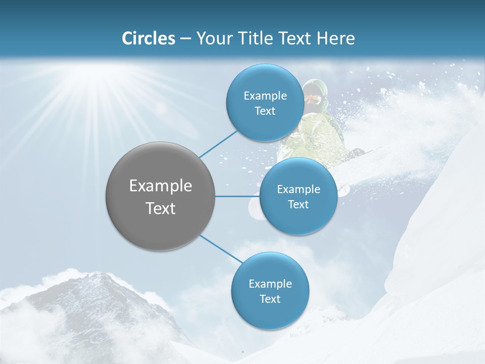 A Snowboarder In The Air On A Sunny Day PowerPoint Template