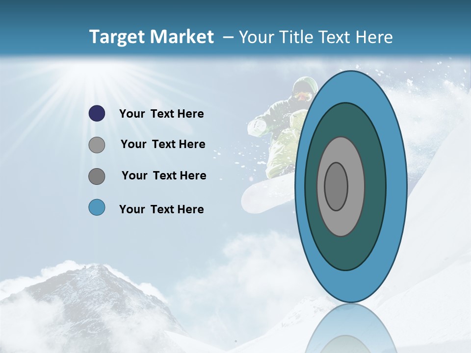 A Snowboarder In The Air On A Sunny Day PowerPoint Template