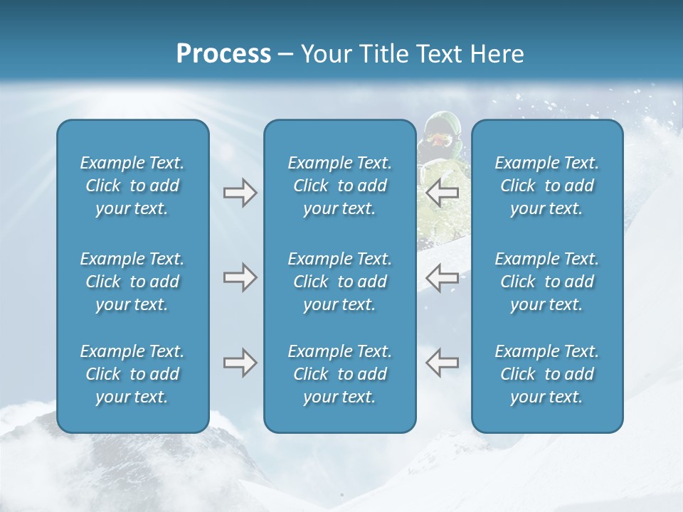 A Snowboarder In The Air On A Sunny Day PowerPoint Template