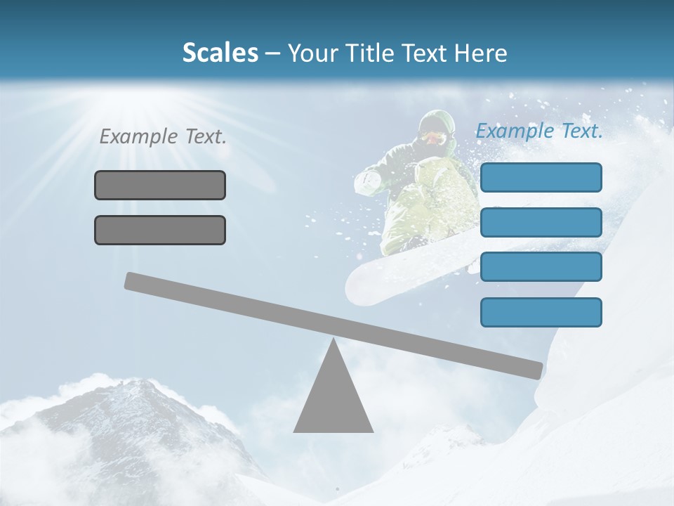 A Snowboarder In The Air On A Sunny Day PowerPoint Template