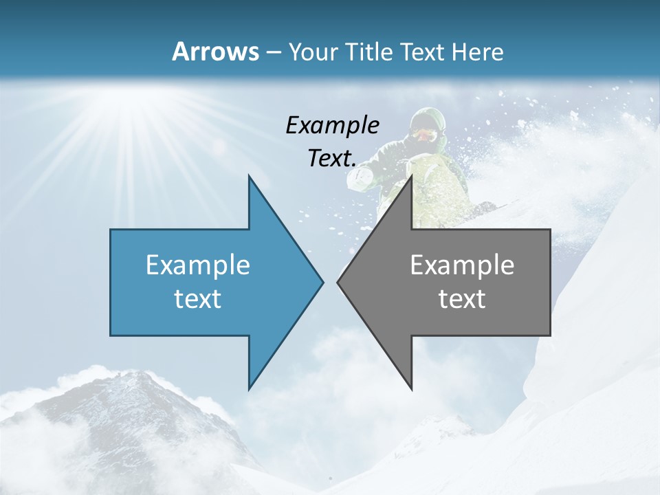 A Snowboarder In The Air On A Sunny Day PowerPoint Template