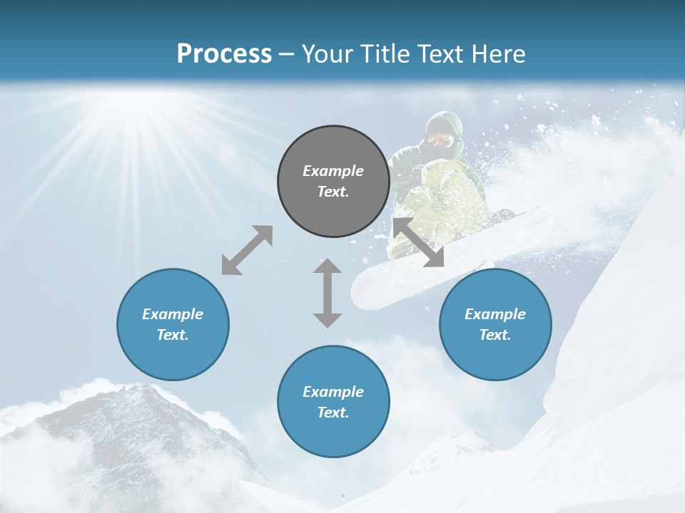 A Snowboarder In The Air On A Sunny Day PowerPoint Template