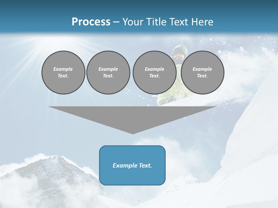 A Snowboarder In The Air On A Sunny Day PowerPoint Template