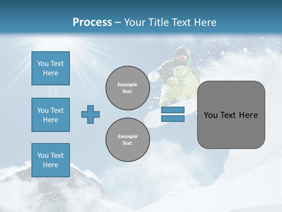 A Snowboarder In The Air On A Sunny Day PowerPoint Template