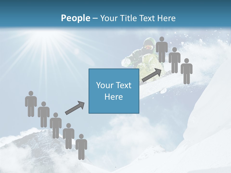 A Snowboarder In The Air On A Sunny Day PowerPoint Template