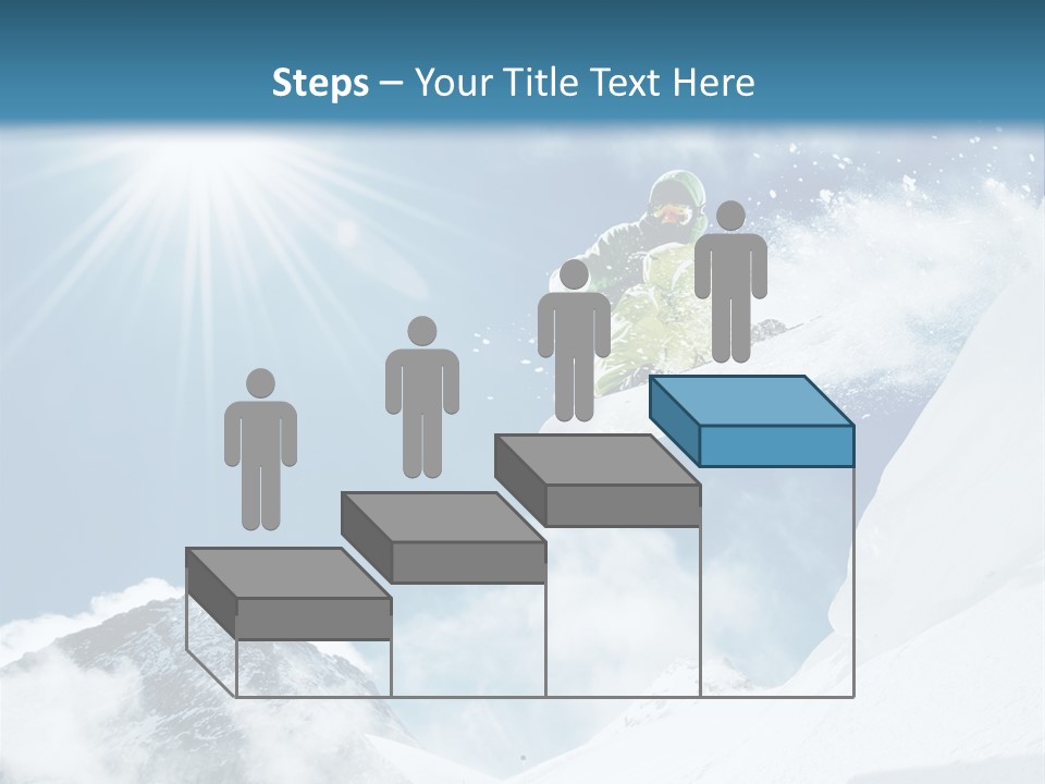 A Snowboarder In The Air On A Sunny Day PowerPoint Template