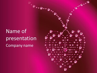 Romance Jewel Heart PowerPoint Template