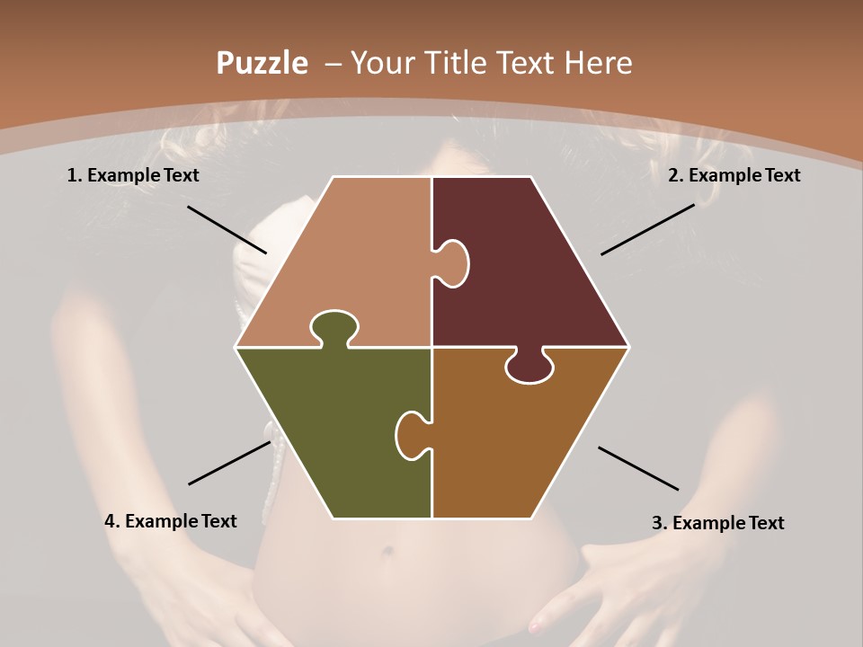 A Woman In Lingerie Posing For A Picture PowerPoint Template